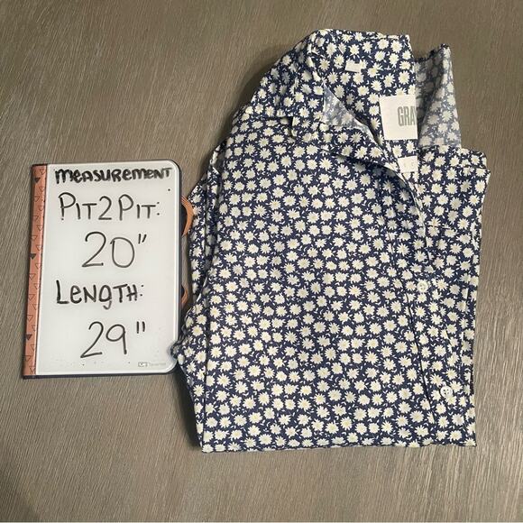 Anthropologie Grayson The Hero Daisies Buttondown Cotton Womens Size 02 (S) - Picture 12 of 12